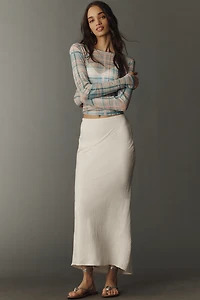 By Anthropologie Long-Sleeve Mesh Top