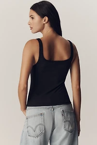 Pilcro Mesh-Trim Tank Top
