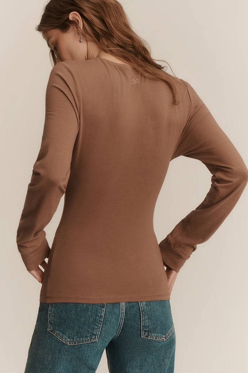 Maeve The Saturday Scoop V-Neck Tee