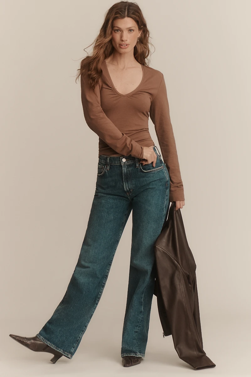 Maeve The Saturday Scoop V-Neck Tee