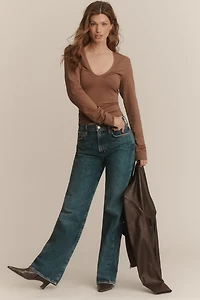 Maeve The Saturday Scoop V-Neck Tee