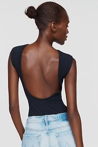 Glamorous Structured Shoulder Low Back Bodysuit