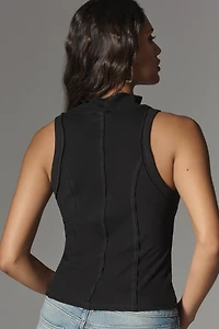Pilcro Printed Turtleneck Tank Top