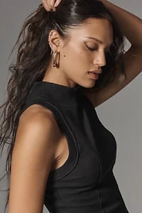 Pilcro Printed Turtleneck Tank Top