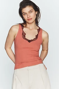 Maeve Lace V-Neck Tank