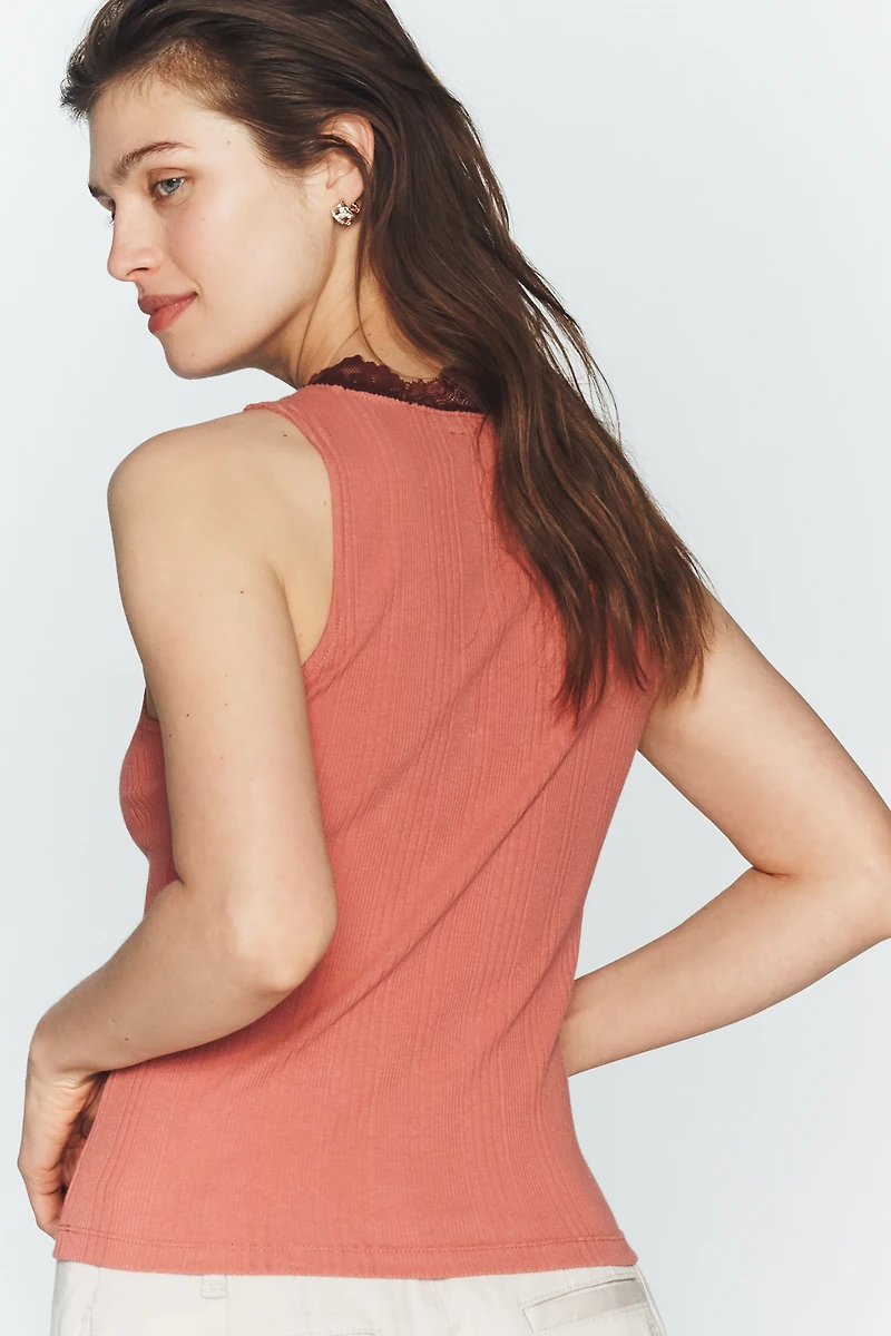 Maeve Lace V-Neck Tank