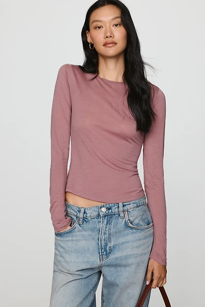 Pilcro Dumont Wool-Blend Long-Sleeve Top