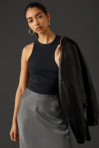 The Blair Stretch Cotton Crop Racerback Tank Top