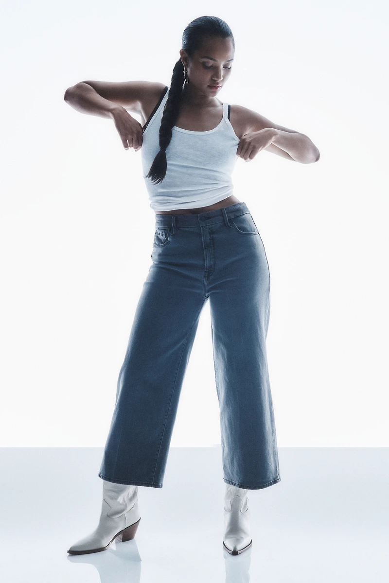 The Blair Stretch Cotton Crop Racerback Tank Top