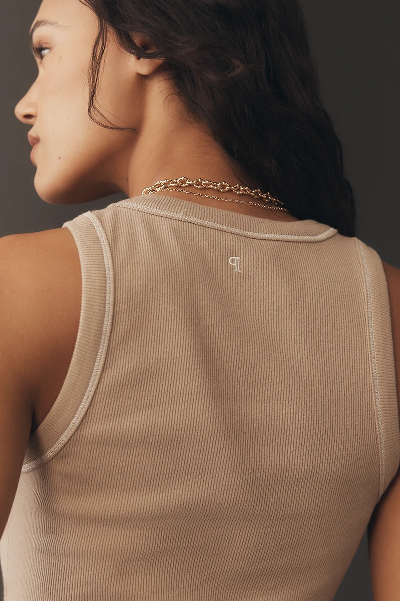 Sunny Scoop-Neck Tank  by Pilcro