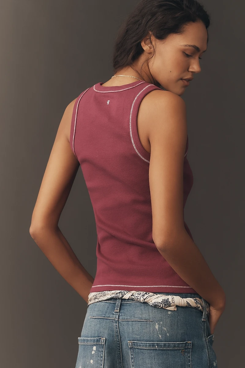 The Sunny Scoop-Neck Tank Top by Pilcro