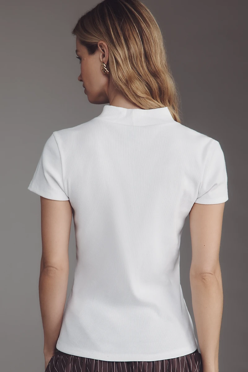 The Blair Stretch Cotton Short-Sleeve Baby Tee by Maeve