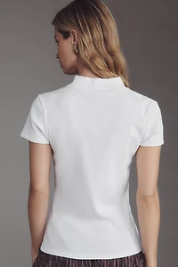 The Blair Stretch Cotton Short-Sleeve Baby Tee by Maeve