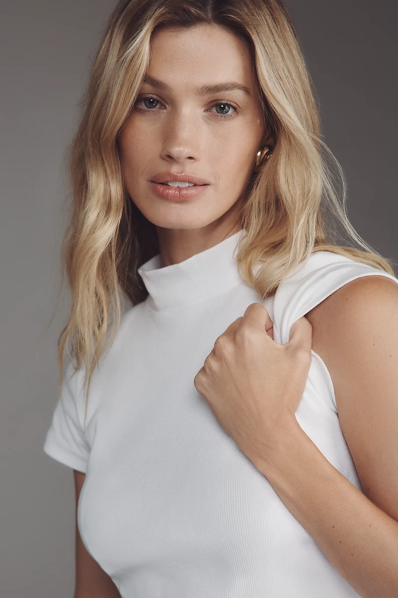 The Blair Stretch Cotton Short-Sleeve Baby Tee by Maeve