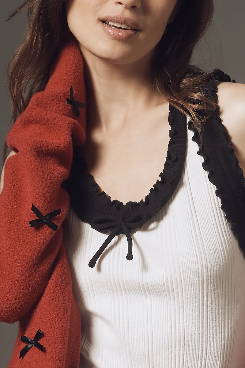 Maeve Ruffled Tie-Neck Tank