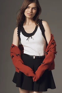 Maeve Ruffled Tie-Neck Tank