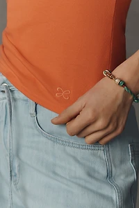 Maeve Cotton Blend Cap-Sleeve Tee