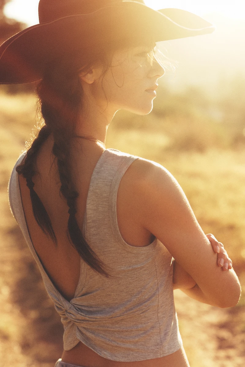 Pilcro Scoop Back Tank Top