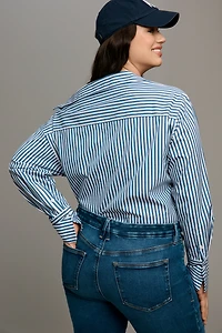 Good American Off-Shoulder Tailored Wrap Top