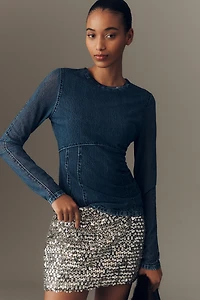 rag & bone Miramar Mesh Long-Sleeve Tee