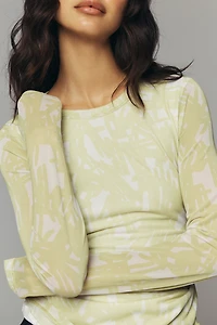 rag & bone Yana Long-Sleeve Mesh Top