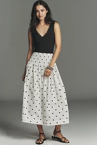 By Anthropologie Lace-Trim Bodysuit