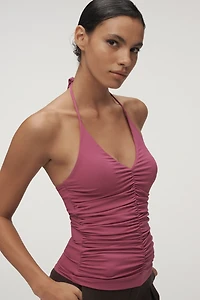 Maeve Ruched Halter Tank Top