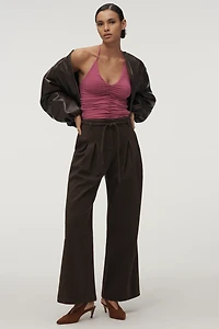 Maeve Ruched Halter Tank Top