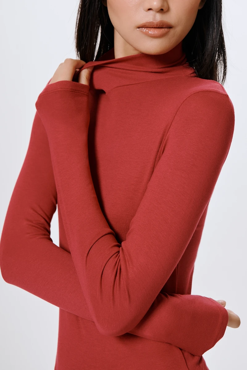By Anthropologie Ribbed Long-Sleeve Turtleneck