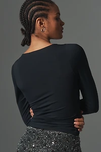 By Anthropologie Long-Sleeve Ruched Top