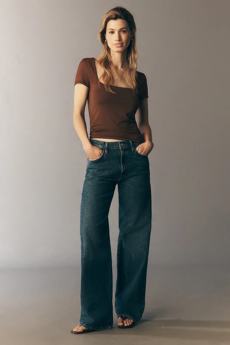 Maeve Short-Sleeve Square-Neck T-Shirt