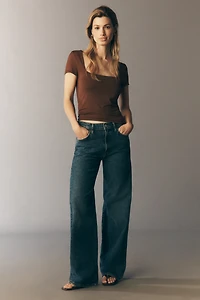 Maeve Short-Sleeve Square-Neck T-Shirt