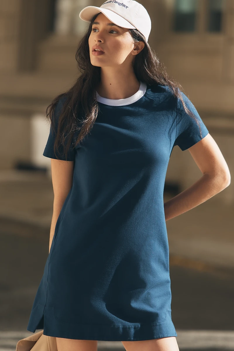 Stateside Short-Sleeve Ponte Mini Dress