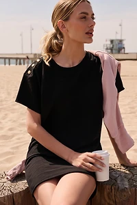Nation Los Angeles Rowan Short-Sleeve T-Shirt Mini Dress