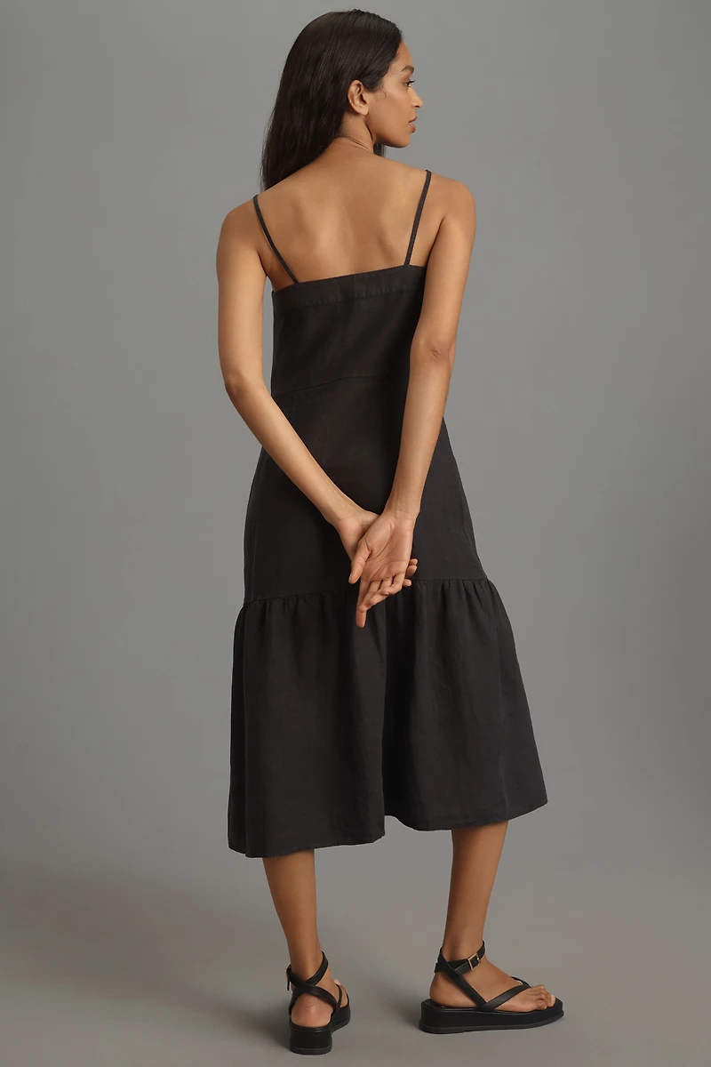 Nation Los Angeles Luciana Linen Midi Dress