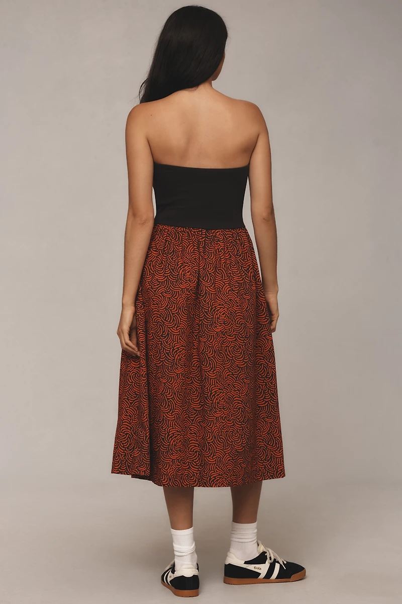 Nation Los Angeles Gabbriette Strapless Midi Dress