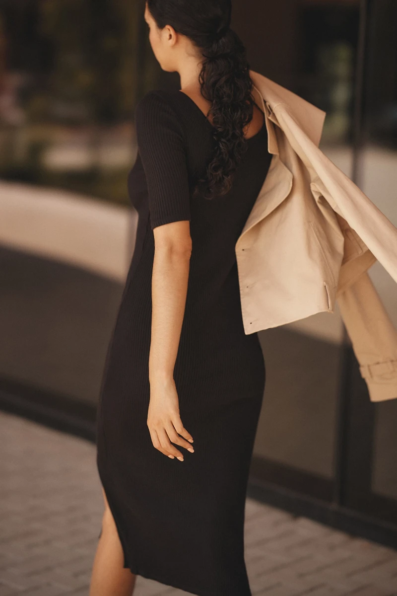 Nation Los Angeles Haidee Ribbed Midi Dress