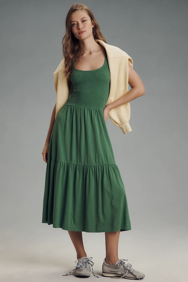 Nation Los Angeles Penelope Cross-Back Midi Dress