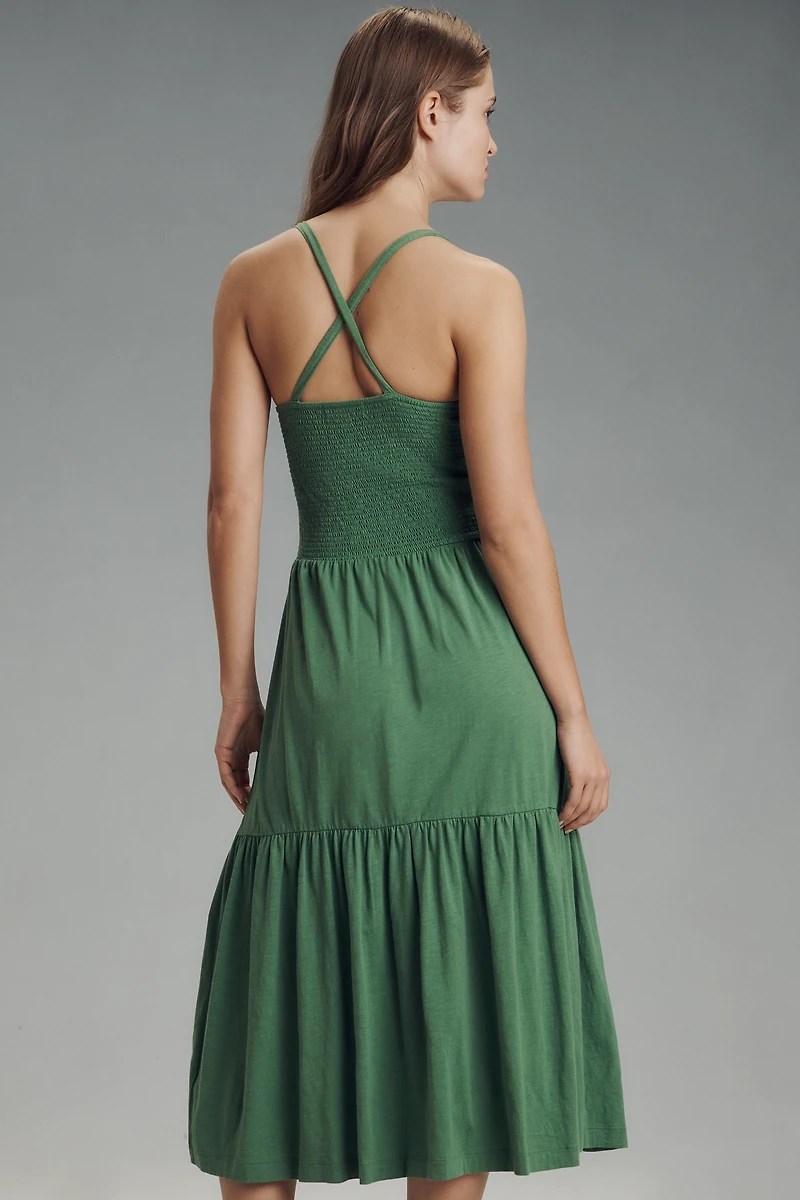 Nation Los Angeles Penelope Cross-Back Midi Dress