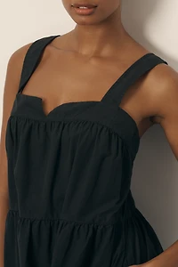 Nation Los Angeles Claribel Poplin Babydoll Mini Dress