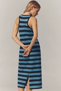 Nation Los Angeles Dani Patterned Sleeveless Crew-Neck Midi Dress