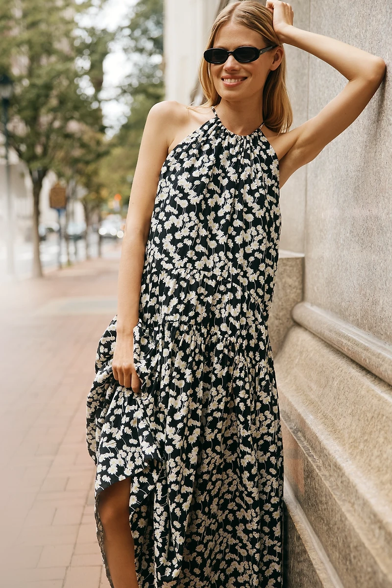 Nation Los Angeles Bell Sleeveless Drop-Waist Maxi Dress