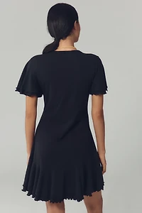 Nation Los Angeles Lizzy Short-Sleeve Mini Dress
