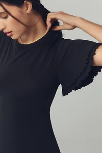 Nation Los Angeles Lizzy Short-Sleeve Mini Dress