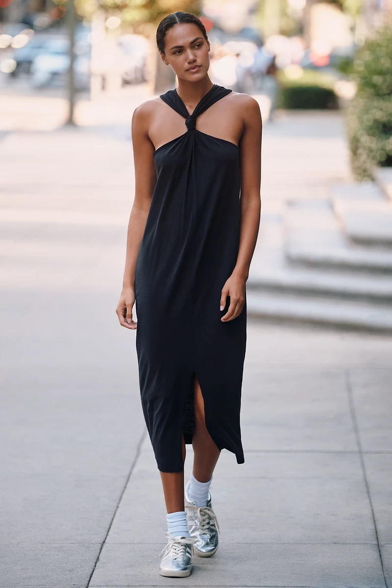 Nation Los Angeles Willia Knotted Midi Dress