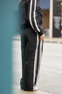 Daily Practice Lace Side-Stripe Track Pants
