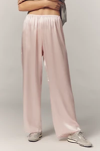 DONNI. The Silk Lace Simple Pull-On Pants