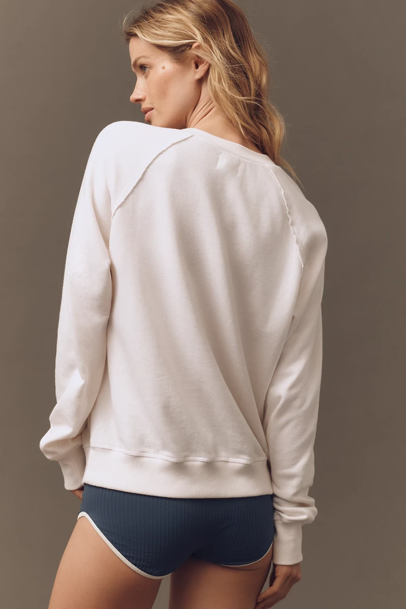 Sundry Graphic Crew-Neck Raglan Sweatshirt