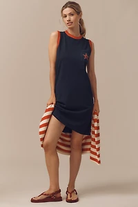 Sundry Jersey Graphic Midi Tank Dress