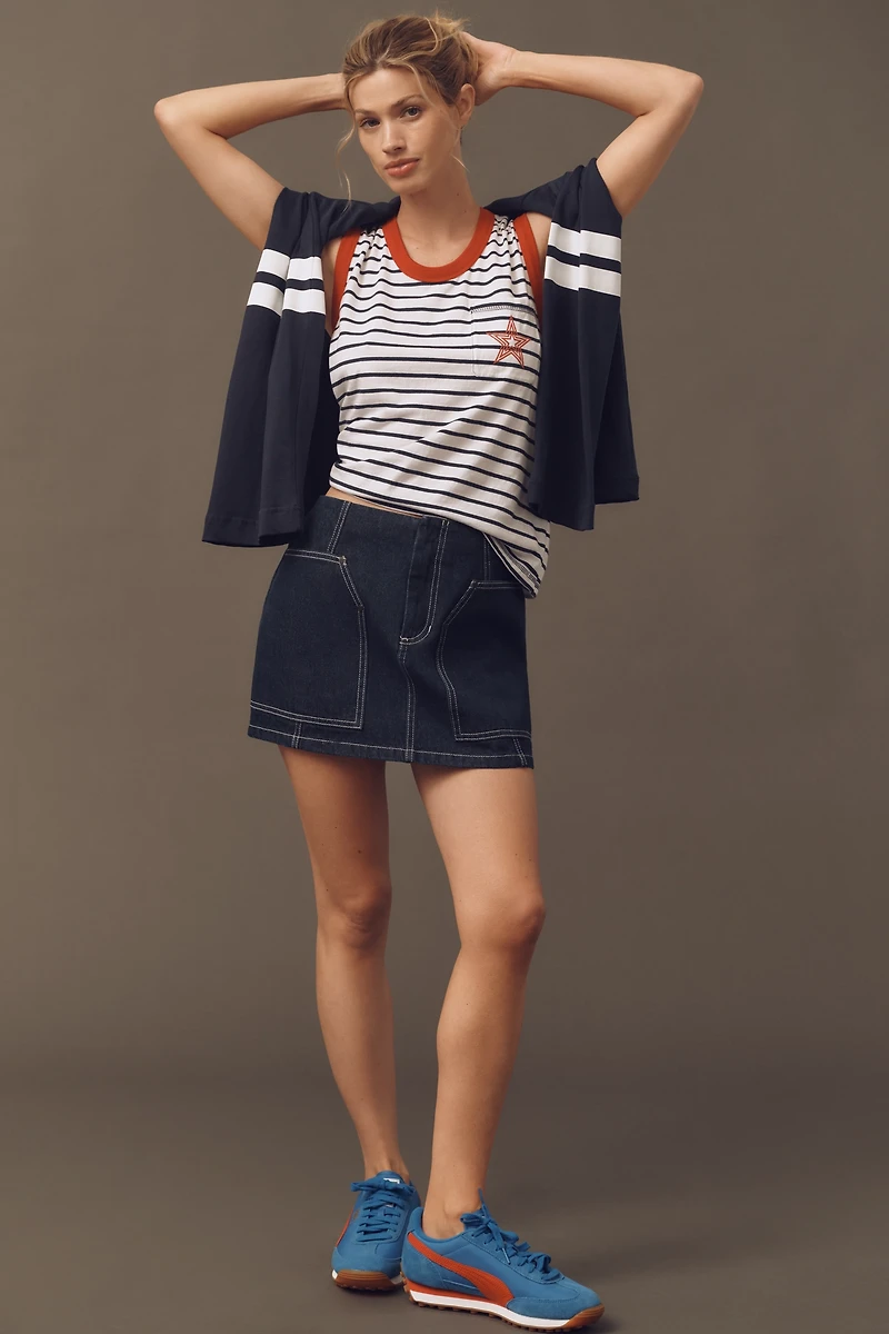 Sundry Stripe Pocket Tank Top